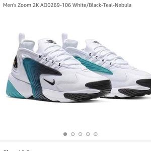 nike zoom 2k white black teal nebula